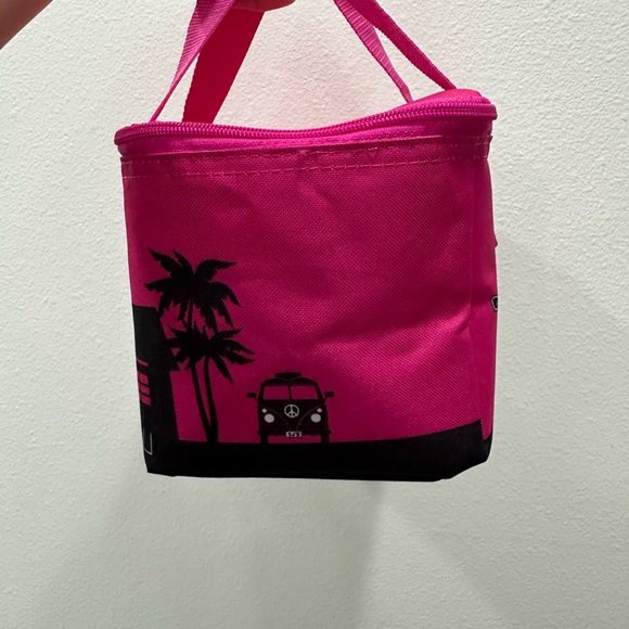 Trader Joe’s mini insulated lunch sack bag tote hot pink black 1.5 gallon cooler - Picture 5 of 7